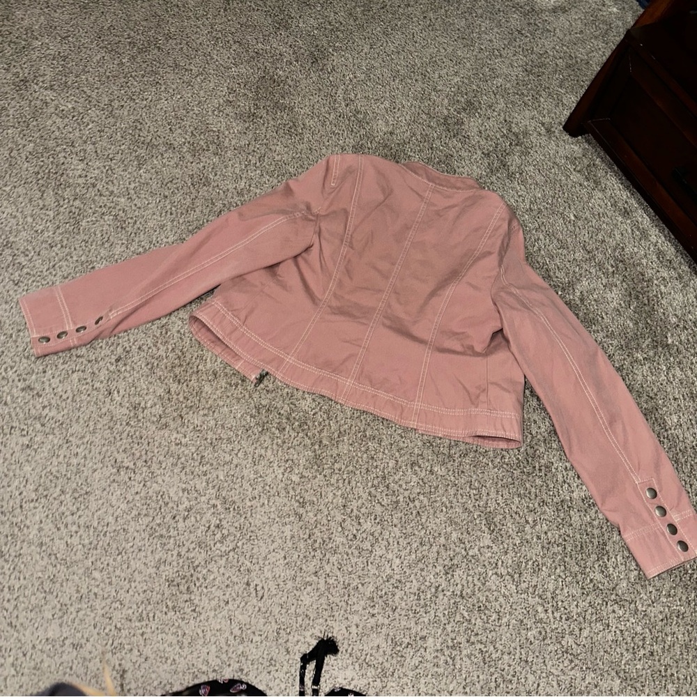 LOFT Blush Pink Button-Up Jacket - image 2